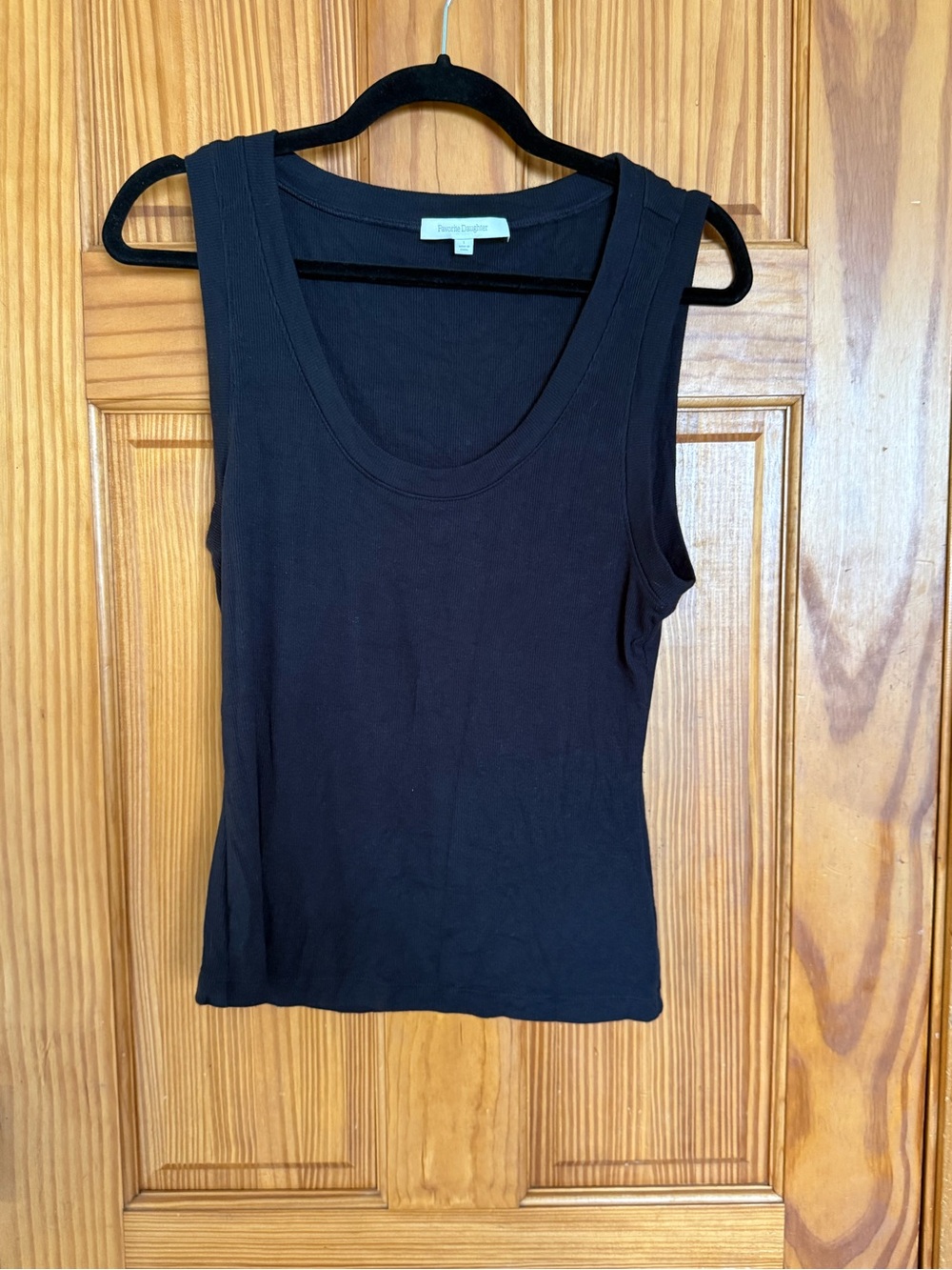 Favorite Daughter Black Sleeveless Tank Top, Size Large
